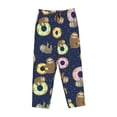 thumbnail image 4 of Balery Sloth with Donuts print Women's Pajama Pants,Ultra Lightweight Pjs,Lounge Pant-Medium, 4 of 9