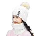 thumbnail image 1 of Minnieouse Gorro de lana de poliéster, gorros esenciales de invierno cálidos y elegantes, varios colores, sombrero hecho punto para mujer Sombreros color blanquecino, 1 of 6