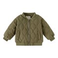 thumbnail image 2 of Toddler Baby Boys Quilted Bomber Jacket Long Sleeve Zip Up Warm Cozy Windproof Lightweight Outerwear Fall Clothes 5-6T, 2 of 9