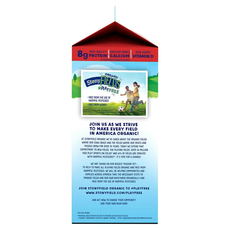 Stonyfield Organic Whole Vitamin D Milk, Half Gallon, 64 fl oz, Manufactured in a Facility That Processes Peanuts, Tree Nuts, Soy, and Milk, Whole Milk
