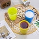 thumbnail image 5 of Vaso para bebidas de cena no desechable colorido sin tapa Vaso de plástico apilable con forma de cuerno Vaso para cepillo de dientes, 5 of 6