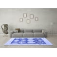 thumbnail image 3 of Ahgly Company Machine Washable Indoor Square Oriental Blue Traditional Area Rugs, 7' Square, 3 of 4