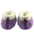 thumbnail image 4 of Oooh Geez Women's Cozy Fuzzy Bootie Slippers, Sherpa House Shoes, Starz Purple, S, 4 of 5