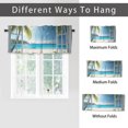 thumbnail image 6 of Ocean Beach Valance Rod Pocket Window Curtain for Kitchen Palm Trees Summer Tropical Seaside White Wooden Window View Thermal Insulated Room Darkening Curtain for Dinning Room 54 by 18 in, 1 Panel, 6 of 6