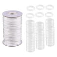 thumbnail image 2 of 100 Piezas Cordón para Cortinas Romanas Kit de Repuesto con Cordón y Anillos de Poliéster para Persianas Cortinas Transparentes y Decoración Adecuado para Proyectos de Bricolaje Hogar, 2 of 7