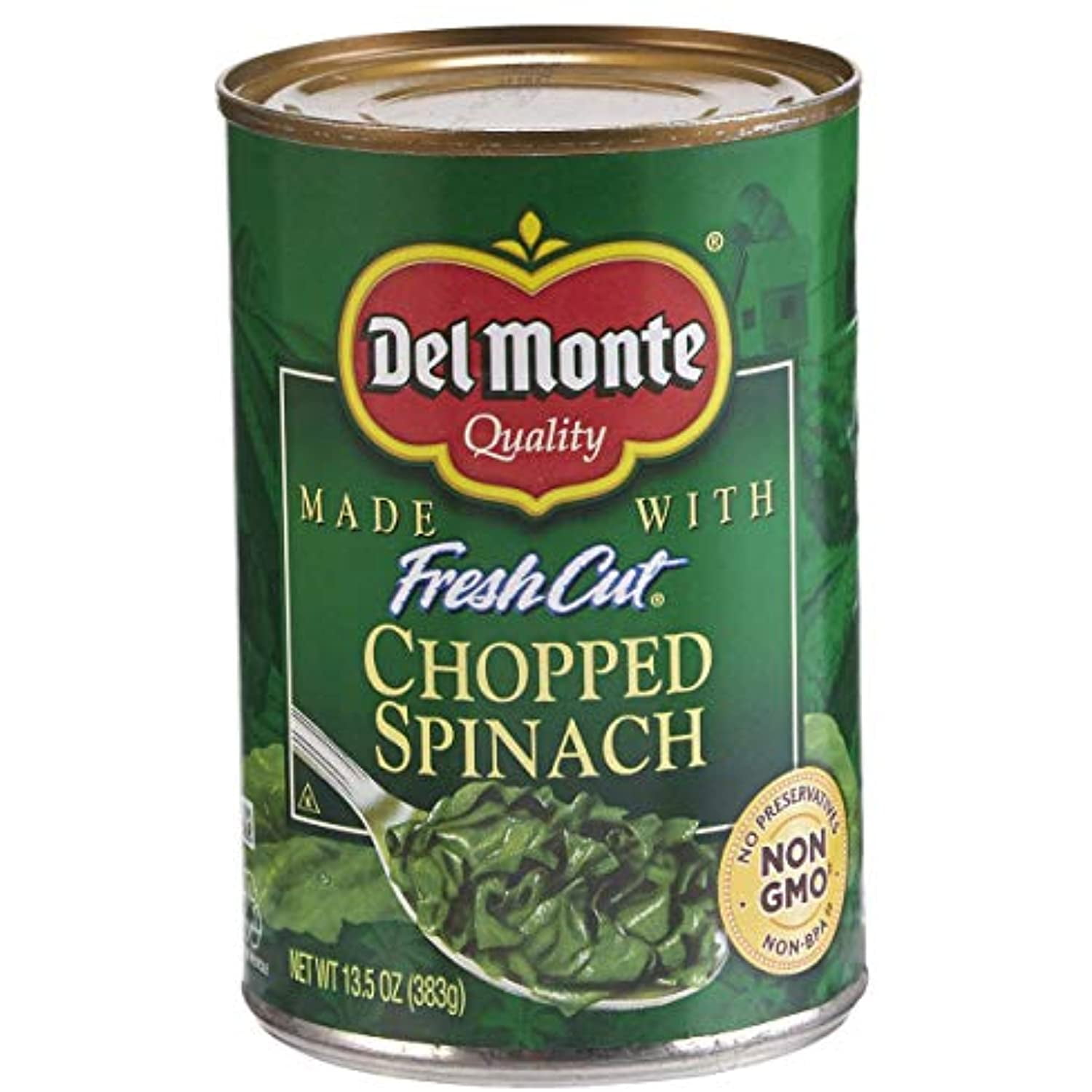 Del Monte Chopped Spinach 13.5Oz Can (Pack Of 6)