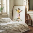 thumbnail image 2 of Giraffe, Jungle Animals, Safari Animals, Bubble Gum, Pink Flowers, Girl Nursery - Illustration Watercolor Animal Whimsical Floral Oak Framed Wall Art Print 12 x 16 inches, 2 of 12