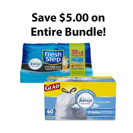 Glad Trash Bag and Fresh Step Litter Bundle