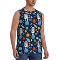 thumbnail image 2 of Uemuo Space Dog Pattern Men's Sleeveless T-Shirt,Muscle Athletic Tank Top, Moisture-wicking Quick-dry Breathable Classic Tee Top for Gym Run Outdoor Sports-Large, 2 of 8