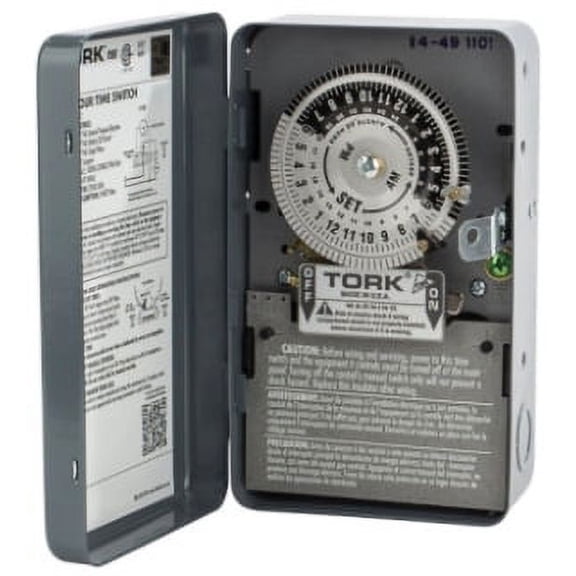 Tork 1101 Time Switch, Indoor Steel Case, 24 hours Dial