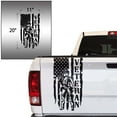 thumbnail image 2 of Soldier Veteran Enlisted Man Retired Fighter U.S. Army USAF USMC Distressed American USA US Flag Truck Tailgate Vinyl Decal Fits Most Pickup Trucks - Military Sticker (11" x 20", Black), 2 of 8