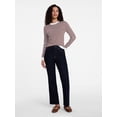 thumbnail image 3 of Time and Tru Women's High Rise Relaxed Straight Leg Jeans, 30" Inseam, Sizes 0-22, 3 of 6