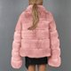 thumbnail image 4 of Abrigo de Piel Sintética Para Mujer Chaqueta Cálida Invierno Sólido Cuello en V Prendas de Abrigo Odeerbi  ODB178596, 4 of 5
