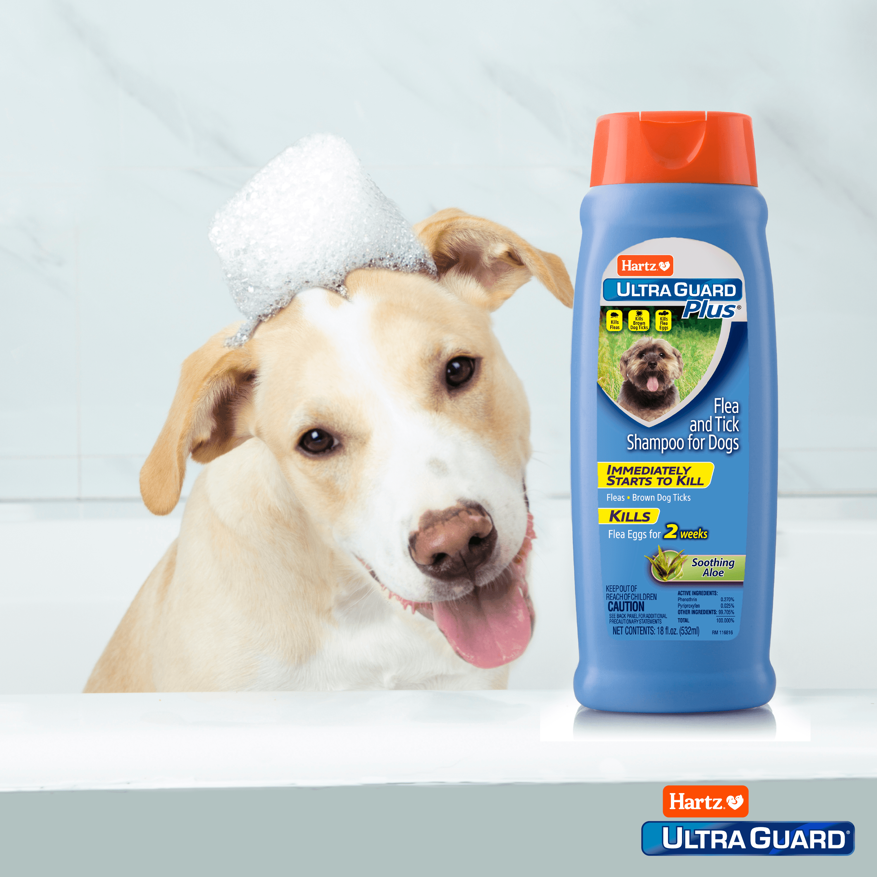 Hartz UltraGuard Pro Triple Action Dog Shampoo, 18 Oz - 3270011069