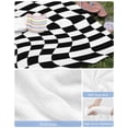 thumbnail image 6 of Black and White Checkered Beach Towels Oversized Super Absorbent, Modern Irregular Geometric Lightweight Bath Towel Quick Dry Sets For Bathroom/Pool/Rv Camping/Beach Play/Gym Room/Picnic 23"x47", 6 of 8