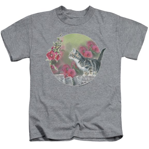 Wild Wings Kitten Flowers S/S Juvenile 18/1 T-Shirt Athletic Heather(7)