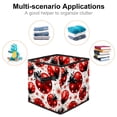 thumbnail image 2 of Seven Starred Iadybird Foldable Cube Organizer with Handle, 10.8"x10.5"x10.6", Large Capacity Storage Bin, Organizer Bins, Storage Baskets, 2 of 6