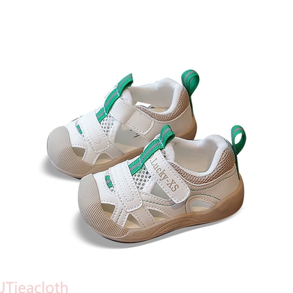 JTieacloth Toddler Boys Sandals Breathable Lightweight Closed Toe Casual Shoes For Daily Wear And Outdoor Play Comfortable Soft Sole Footwear Boys Flat Sandals,Sizes 5 Toddler(6-9 Months)