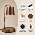 thumbnail image 5 of Mehoom Vintage Metal Candle Warmer Lamp with Dimmer, Timer, and 2 Bulbs for Bedroom and Living Room, 5 of 12
