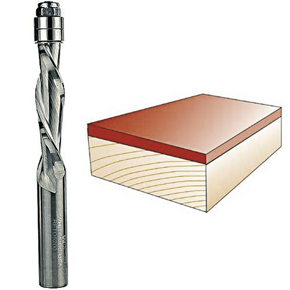 Whiteside Router Bits Spiral Flush Trim Bit with Down Cut and 1/2-In Cutting Dia