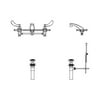 Delta 23C644-R7 Double Handle 1.5GPM Ceramic Disc Widespread Bathroom Faucet - Chrome