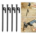thumbnail image 4 of 4 Pieces Multiuse Heavy Duty Tent Stakes Metal Anchor Tarp Pegs Canopy Nails 20cm, 4 of 8