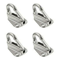 KONTONTY 4Pcs Heavy Duty Stainless Steel Hooks for Boating Equipment Stable in Pontoon Rails 1.69X1.38X1.18in