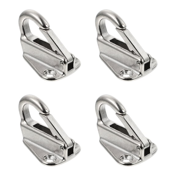 KONTONTY 4Pcs Heavy Duty Stainless Steel Hooks for Boating Equipment Stable in Pontoon Rails 1.69X1.38X1.18in