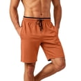 thumbnail image 4 of Men's Long Basketball Shorts with Zipper Pocket 9"/11'' Quick Dry Gym Shorts Lightweight Athletic Shorts for Men (Orange,XXXL), 4 of 5