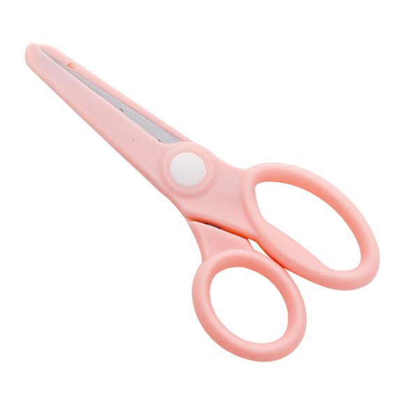 SIYTUAU Ciseaux de Sécurité Roses pour Enfants, Découpe de Papier, Matériau Plastique 5.12x2.36 Po, Design à Pointe Émoussée pour Éviter le Pincement, Outil pour École, Rose