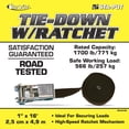 thumbnail image 2 of Sta-Put 60168 1" Multi-Purpose Tie Down with Stainless Steel Ratchet, 16\', 2 of 2