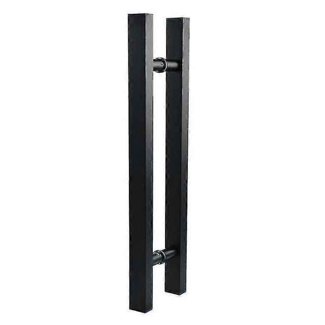 Poignée de Porte en Verre/bois en Acier Inoxydable Noir Mat