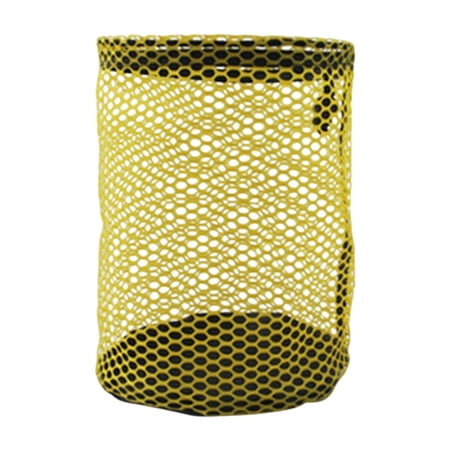 Luwecf Nylon Mesh Golf Ball Pouch Holder for Washing Toys Accessory Multifunctional Yellow Medium