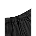 thumbnail image 4 of Innerwin Bottoms Solid Color Men Pants Outdoor Elastic Waist Loose Trousers Black XL, 4 of 7