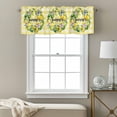 thumbnail image 3 of Summer Valance Curtain Yellow Green Lemon Leaf Flowers Garland Buffalo Plaid Window Valances Rod Pocket Short Curtains Window Treatments for Kitchen Bedroom Bathroom Laundry 54" x 18", 3 of 9