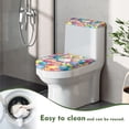 thumbnail image 5 of HELLHERO Easter Cartoon Rabbit 2 Pack Stretch Toilet Cover Set with Elastic Edge for Universal, 5 of 8