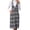 Dark Gray, variant on Women's Plaid Pocketed Overall Dress with Button Front and Subtle Overlay in 100% Polyester Lightweight Everyday Wear