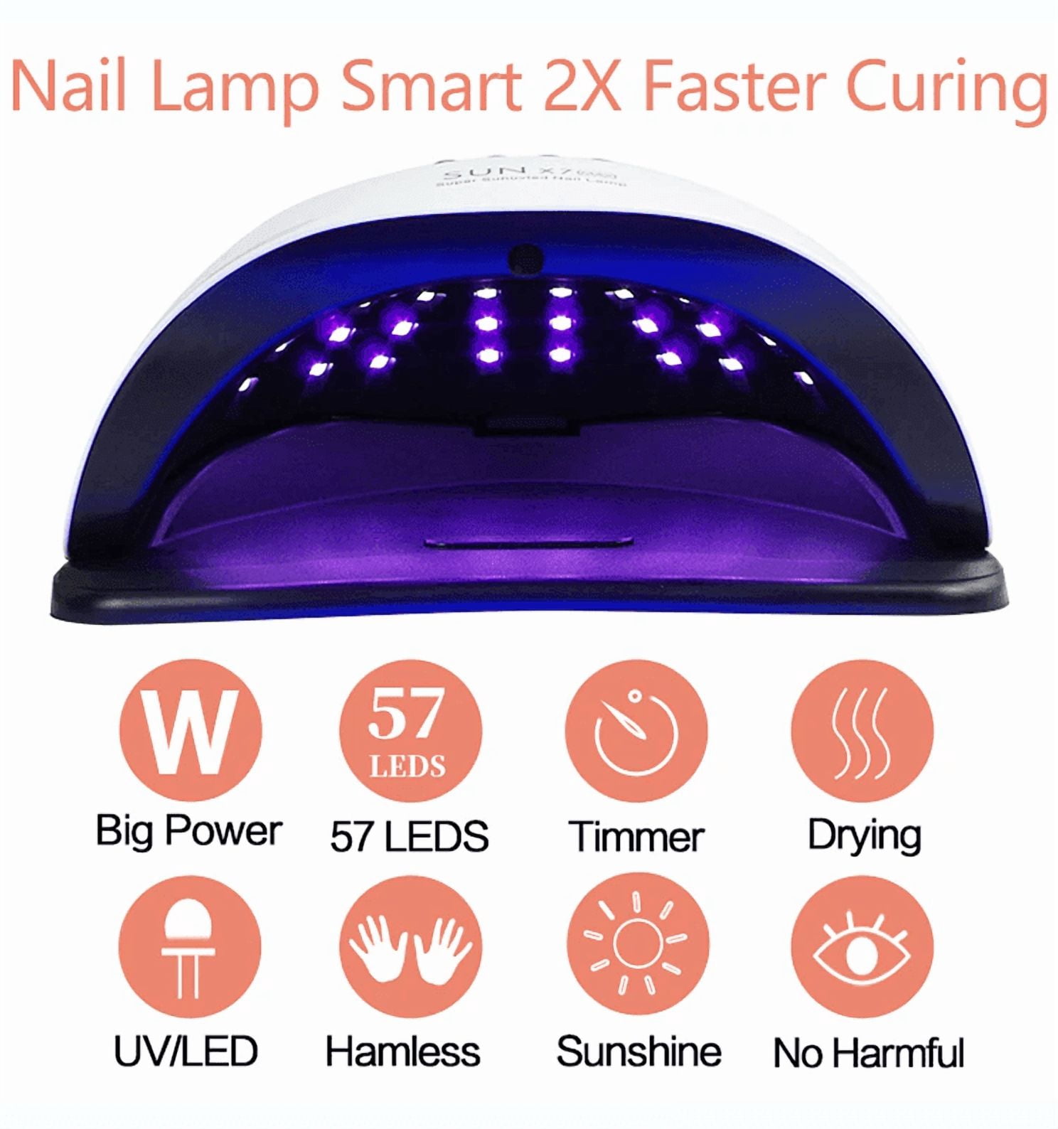 220W Nail Dryer LED Lamp UV Light Polish Gel Curing Machine Electric Manicure