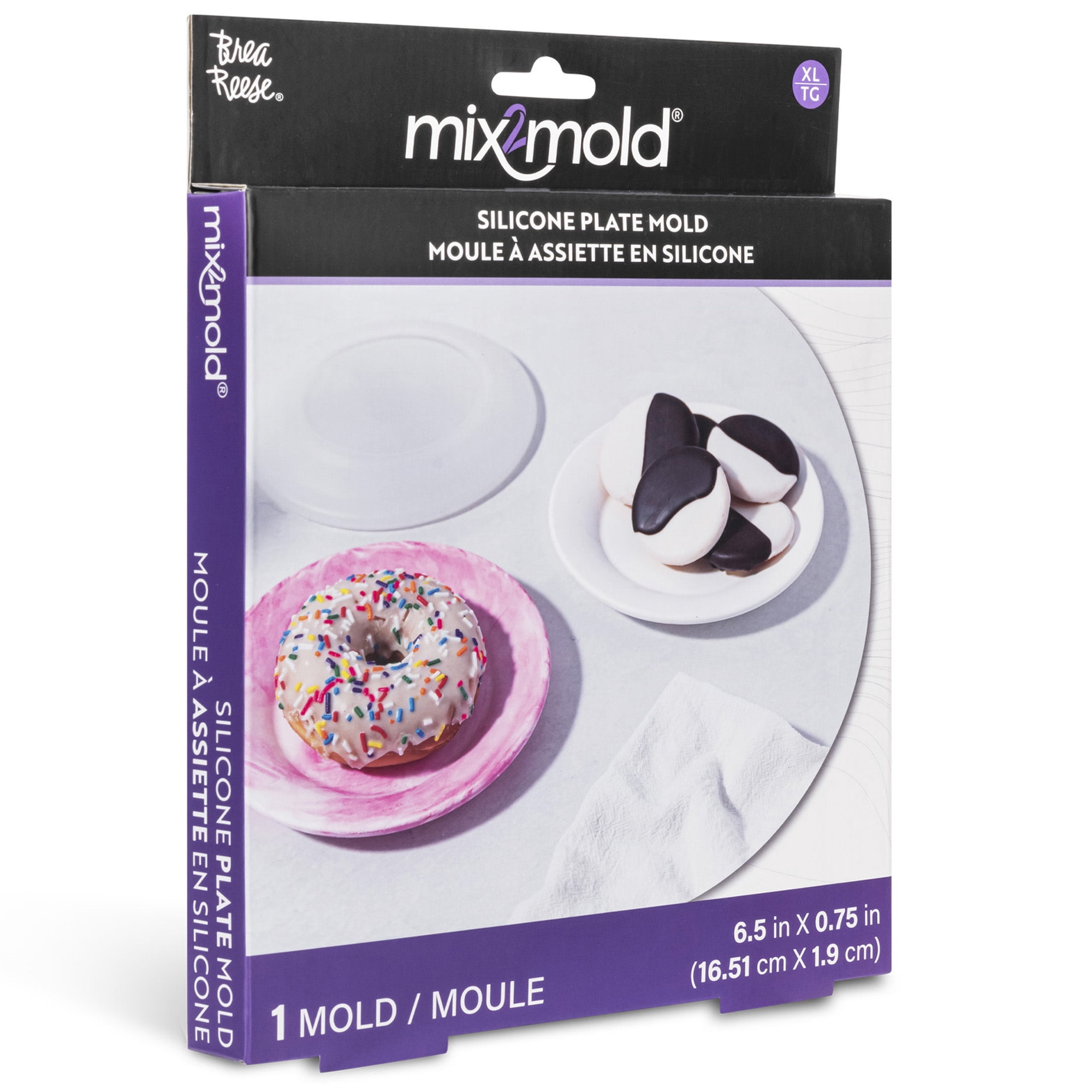 Brea Reese Mix2Mold Silicone Small Plate Mold - 1pc - DIY Coaster/Jewelry Dish/Food Plate, Non-Stick, Durable & Reusable, Mold Only-For Resin Crafts