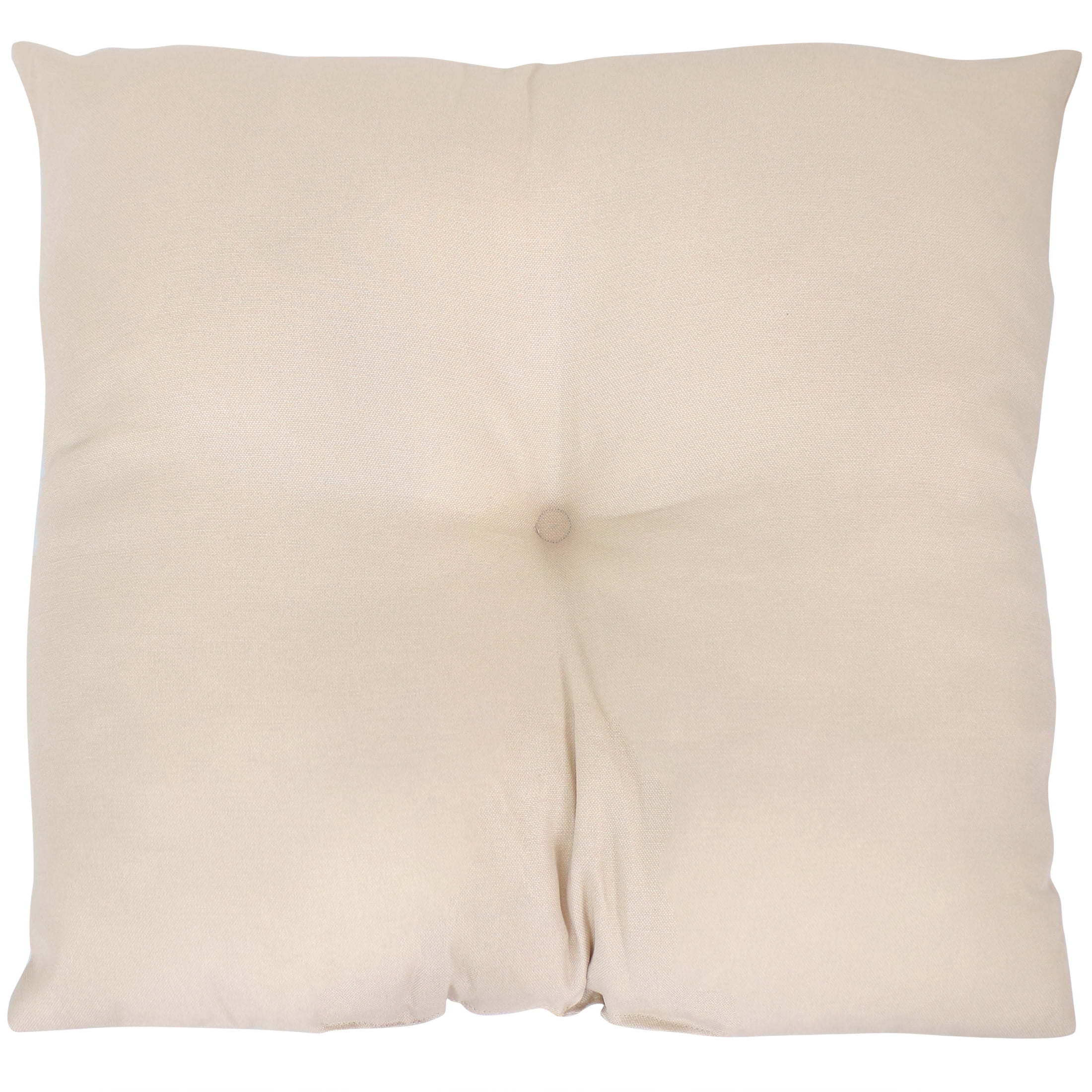 Sunnydaze 19" x 19" Beige Polyester Square Outdoor Decorative Throw Pillow, 2 Count
