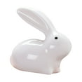 thumbnail image 3 of GUOOL Modern Ceramic Bunny Figurine Art Animal Craft Ornament Statues Porcelain Rabbit White, 3 of 9