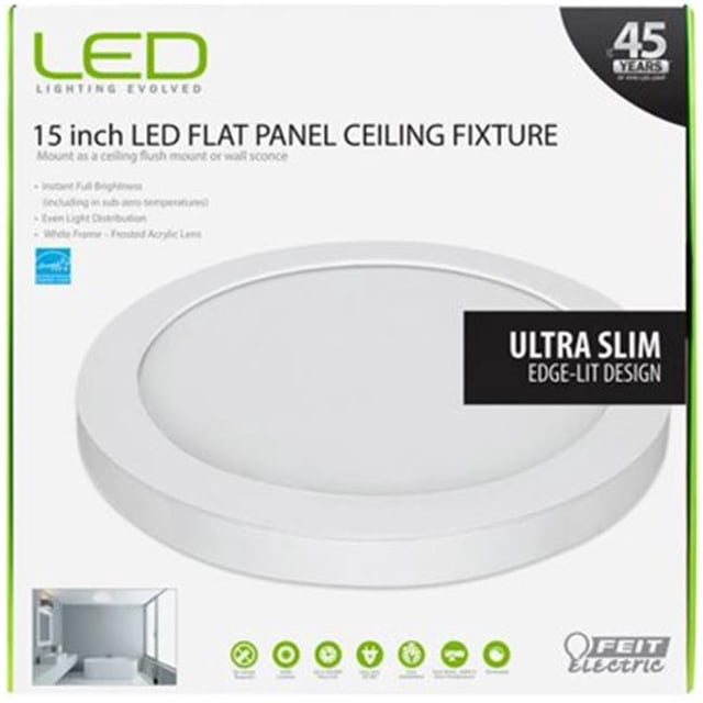 Feit 74051 15 in. LED Flush Light, White