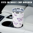 thumbnail image 2 of Butterfly Cup, Butterfly Gifts for Women Girls Birthday, Purple Butterfly Water Bottle Drinking Glasses Travel Mug, Butterfly Accessories Stuff Gift, 40 Oz Butterfly Tumbler with Handle and Straw, 2 of 6