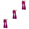 thumbnail image 2 of Youkk Lightweight High Waist Bell Bottom Comfortable Multiple Sizes Available Trousers purple 3XL 3Set, 2 of 6