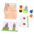 thumbnail image 2 of <p>Shape Matching Block Toys, Educational Interesting Wood Mirror Building Block Wearable  For Logical Thinking For Early Education</p>, 2 of 7