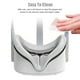 thumbnail image 4 of Cubierta para ojos Bloqueo de luz Almohadilla de silicona suave transpirable Cojín de sombreado Reemplazo de piezas Reemplazo para Oculus Quest 2 Gris blanco Inevent EL005194-04B, 4 of 7