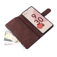 thumbnail image 4 of Dteck Compatible with Google Pixel 7 Pro Wallet Case,Premium PU Leather Zipper Flip Folio Wallet with Wrist Strap Magnetic Closure Built-in Kickstand Protective Cover,Coffee, 4 of 7
