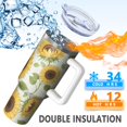 thumbnail image 5 of Sunflower 40oz Tumbler with Handle and Straw, Large Capacity Travel Cup for Hot & Cold Drinks, Double Walled Vacuum Insulated Cup,Birthday Gifts for Women Girls, 5 of 6