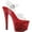 Clear PVC/Red Glitter, variant on Women's Pleaser Sky 308LG Platform Sandal