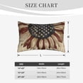 thumbnail image 4 of Naloa USA Sunflower Flag Pillowcase, Throw Pillowcase, Wrinkle-Free, Stain-Resistant with Hidden Zipper for Bedroom Sofa-14"x20", 4 of 6